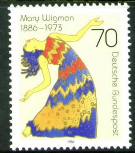 Germany Scott 1474 MNH**1986 Mary Wigman dancer stamp