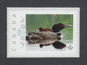 lq. LOON WITH BABY  Picture Postage stamp Canada 2014 [p76bd6/6]