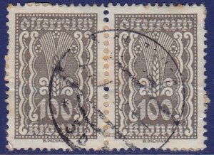 Austria - 1922 - Scott #268 – used pair - Symbols ot Agriculture