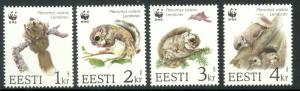 ESTONIA 1994 WWF WILDLIFE FLYING SQUIRRELS Set Sc 270-273 MNH