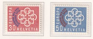 Switzerland   #376-377  MNH 1959  European Unity  overprint