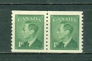 CANADA 1949 GEO VI  #295    COIL  pair   MNH...$1.50