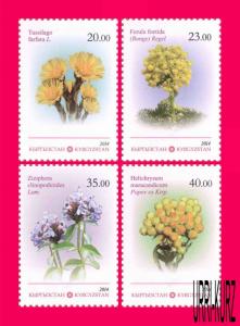 KYRGYZSTAN 2014 Nature Flora Medical Plants Flowers 4v Sc460-463 Mi781A-784A MNH