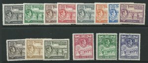 TURKS & CAICOS IS. SG194/205 1938 DEFINITIVE SET MTD MINT