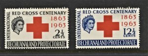 STAMP STATION PERTH Bechuanaland #195-196 Red Cross Issue MLH CV$1.00