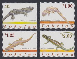 Tokelau Lizards 4v 2001 MNH SG#314-317