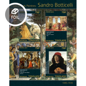 TOGO 2014 SHEET BOTTICELLI ART PAINTINGS tg14317a