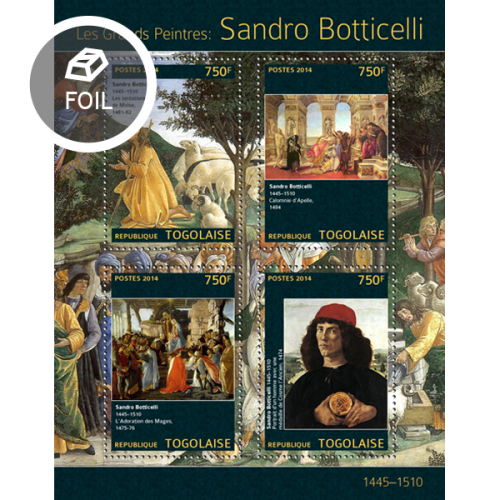 TOGO 2014 SHEET BOTTICELLI ART PAINTINGS tg14317a