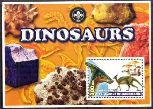 Mauritania 2003 Dinosaurs Mushrooms Scouting Scouts (I) S/S MNH Private