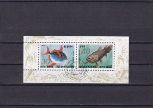 SA18c Korea 1993 Fish - Marine life used minisheet