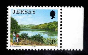 Jersey Scott 492 stamp 1989 Inscription