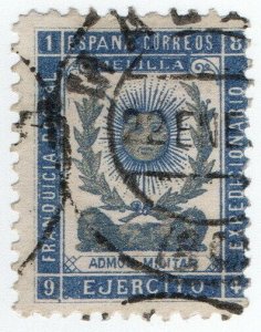 (I.B) Spain Colonial Postal : Melilla Military Post (Staff)