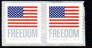 US 2023 Freedom Flag Coil from Roll of 3k - Pair - MNH