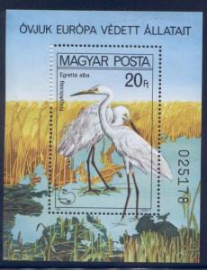 Hungary 2665 MNH Birds, Great White Heron