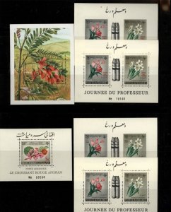 Afghanistan  FLOWER collection of Souvenir Sheets Mint NH