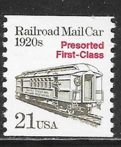 USA 2265: 21c Railroad Mail Car, MNH, VF