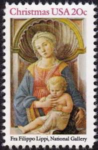 1984 Madonna & Child by Fra Flippo Single 20c Postage Stamp, Sc# 2107, MNH, OG