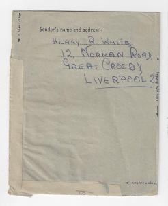 GB 1948 Air Letter to US GVI 6p Postal Stationery