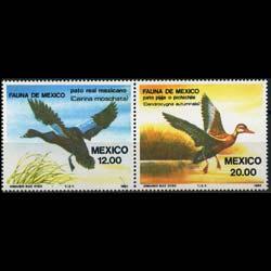 MEXICO 1984 - Scott# 1346-7 Wild Ducks Set of 2 NH