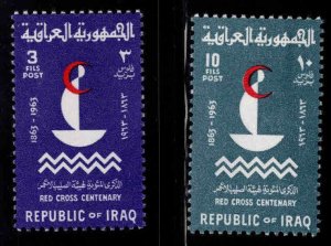 IRAQ Scott 336-337  Red Crescent short set 2/3 MH* stamps