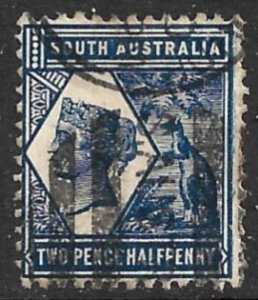 SOUTH AUSTRALIA 1899 QV2 2 1/2d Kangaroo Issue Sc 117 VFU