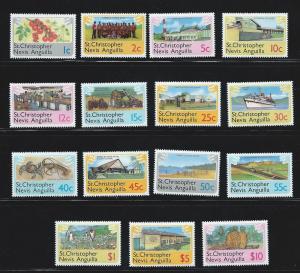 St Christopher Nevis Anguilla #355-69 MNH 