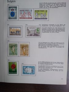 collection on pages Belgium 1962-69 mostly complete most mint CV $136