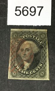 MOMEN: US STAMPS #17 IMPERF USED $260 LOT #5697
