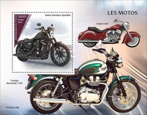 Chad - 2023 Motorcycles, Sportster - Stamp Souvenir Sheet - TCH230128b