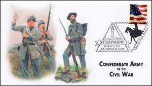 17-359, 2017, Stampshow, Richmond VA, Pictorial, Event Cover, Confederate Army