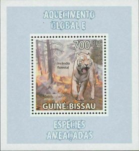 Global Warming Endangered Species Panther Mini Sov. Sheet MNH