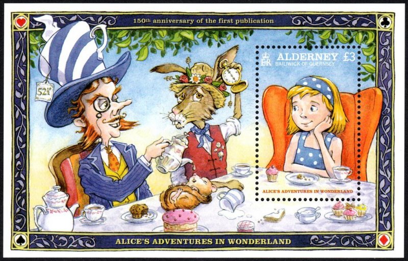 Alderney 2015 MNH Stamps Souvenir Sheet Scott 518 Literature Alice in Wonderland