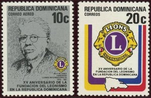 Dominican Republic #822 #C304 Lions Club Latin America Postage Stamps 1979 MNH