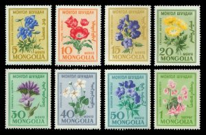 1960 Mongolia 184-191 Flowers 4,80 €​​​​​​​