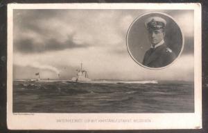 1916 Germany feldpost RPPC Postcard Cover U  9 Boat Submarine Captain Weddigen