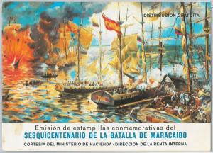 62938 - VENEZUELA -  OFFICIAL POSTAL LEAFLET 1973  BOATS Naval Battle