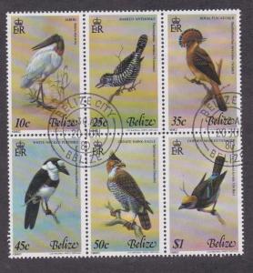 Belize # 500a-f, Birds, Used CTO, 1/4 Cat.