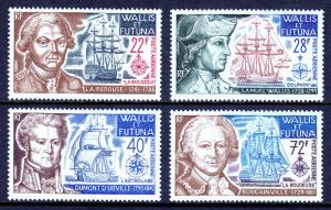 WALLIS AND FUTUNA — SCOTT C42-C45— 1973 EXPLORERS & SHIPS SET — MLH —SCV $67.00