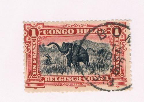 Belgian Congo  #54 Used Elephants (B0139)