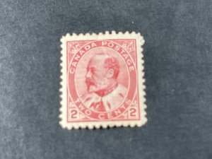 CANADA # 90--MINT/HINGED---SINGLE---CARMINE----1903-08