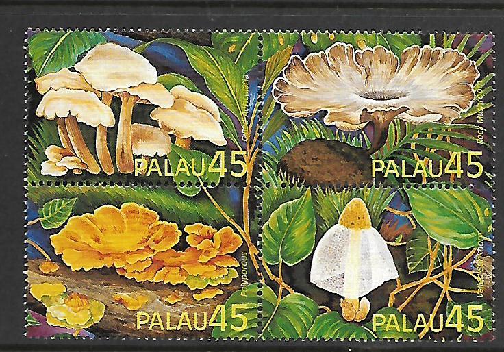 PALAU, 211a (208-211) , MNH, EXOTIC MUSHROOMS