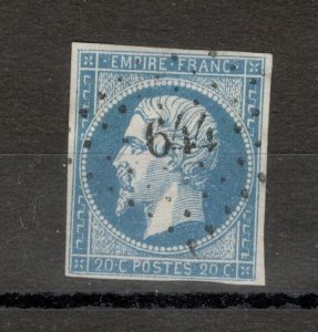 FRANCE - USED STAMP, 20 c - Mi.No. 13 Ia - 1853/1854.