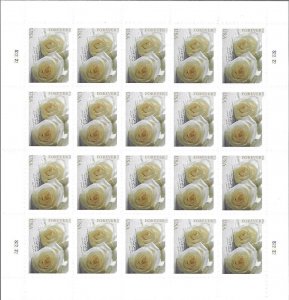 US 4520 -  MNH Pane of 20 - Forever Wedding Roses.  SCV $100.00  FREE SHIPPING!!