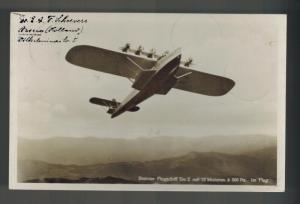1933 Passau Germany DOX RPPC Postcard Cover to Hungary Swiss Flight