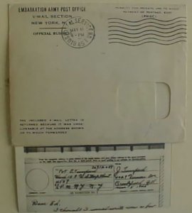 US V MAIL TO APO 4107 UNLISTED MR 1945 FROM US WITH COVER