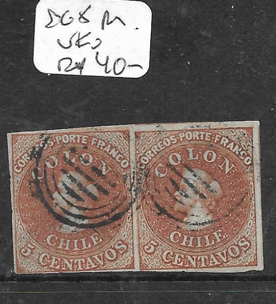 CHILE (P2003B) COLUMBUS 5C  SC 8  PR   VFU  