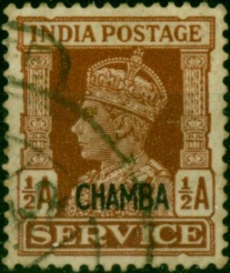 Chamba 1940 1/2a Red-Brown SG073 Fine Used