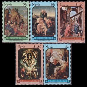 NEVIS 1999 - Scott# 1175-9 Christmas Set of 5 NH