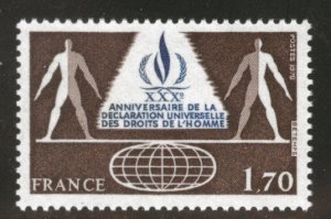 FRANCE Scott 1623 MNH** Human Rights stamp 1978