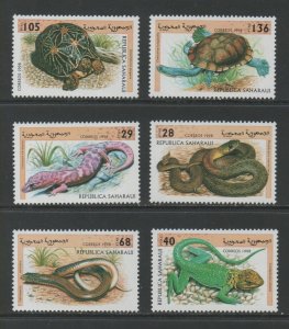 Thematic Stamps Animals - SAHARA 1998 REPTILES 6v mint